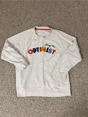 Lou & Grey Cream/Tan Lightweight Crew Sweatshirt